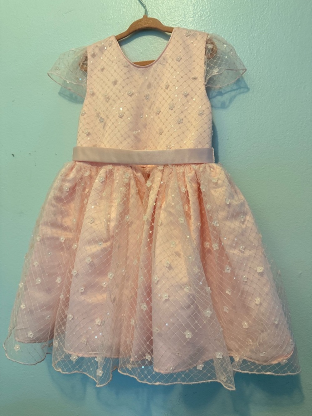 Jessica Simpson Girls Pink Tulle Dress Size 5 | Party / Occasion Dress